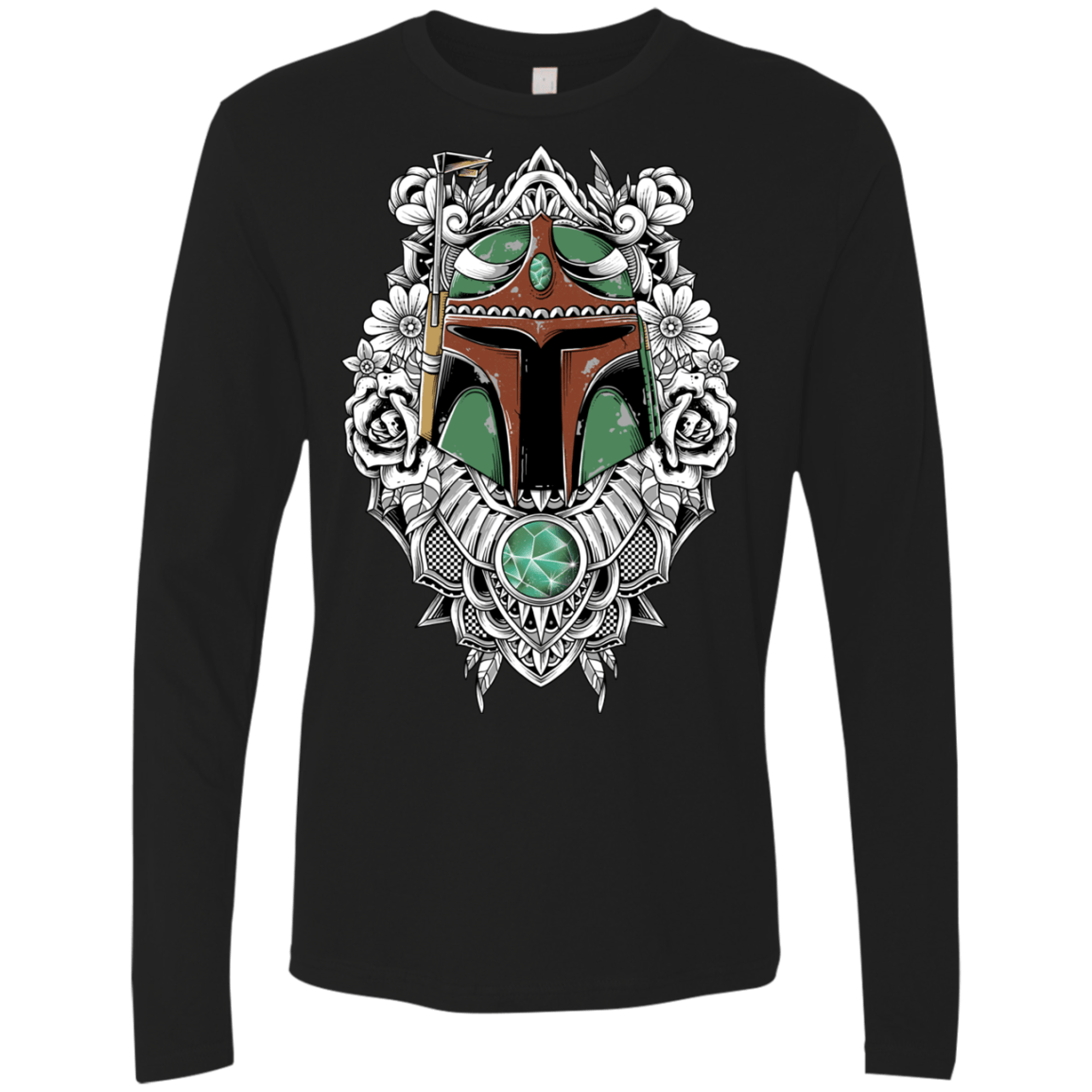 T-Shirts Black / S Mandalorian Warrior Men's Premium Long Sleeve