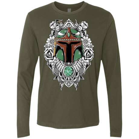 T-Shirts Military Green / S Mandalorian Warrior Men's Premium Long Sleeve