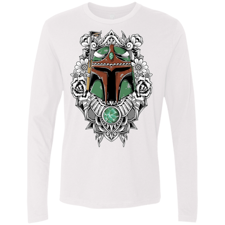 T-Shirts White / S Mandalorian Warrior Men's Premium Long Sleeve