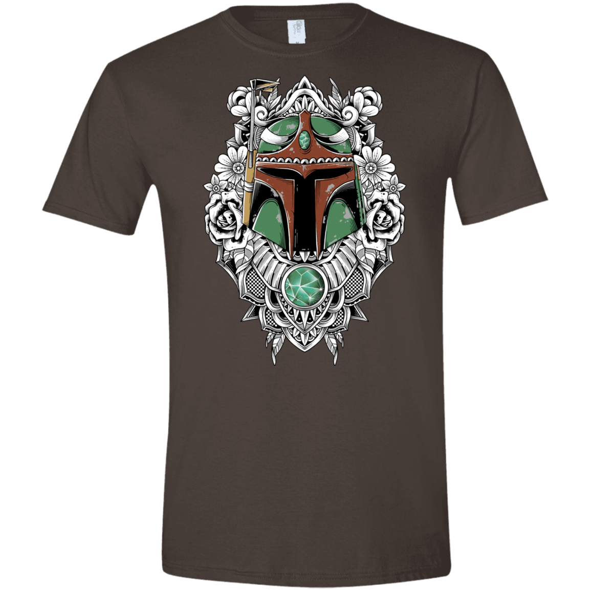 T-Shirts Dark Chocolate / S Mandalorian Warrior Men's Semi-Fitted Softstyle