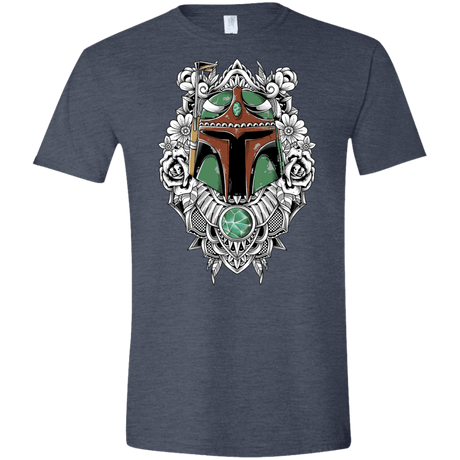 T-Shirts Heather Navy / S Mandalorian Warrior Men's Semi-Fitted Softstyle
