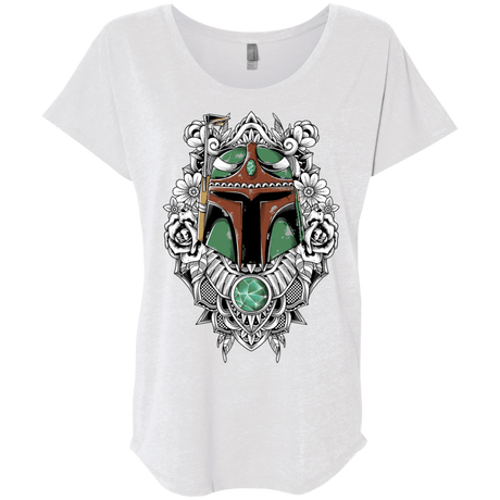 T-Shirts Heather White / X-Small Mandalorian Warrior Triblend Dolman Sleeve