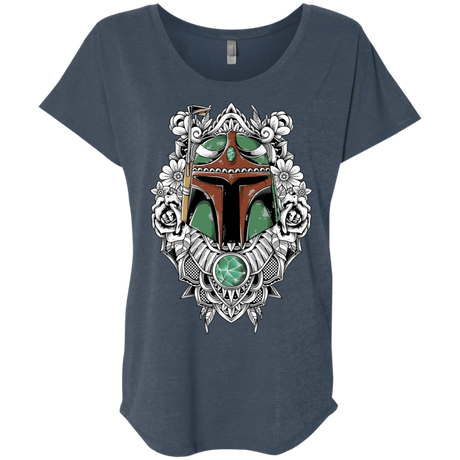 T-Shirts Indigo / X-Small Mandalorian Warrior Triblend Dolman Sleeve