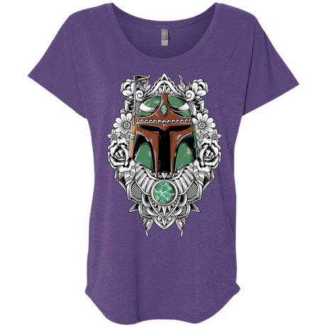 T-Shirts Purple Rush / X-Small Mandalorian Warrior Triblend Dolman Sleeve