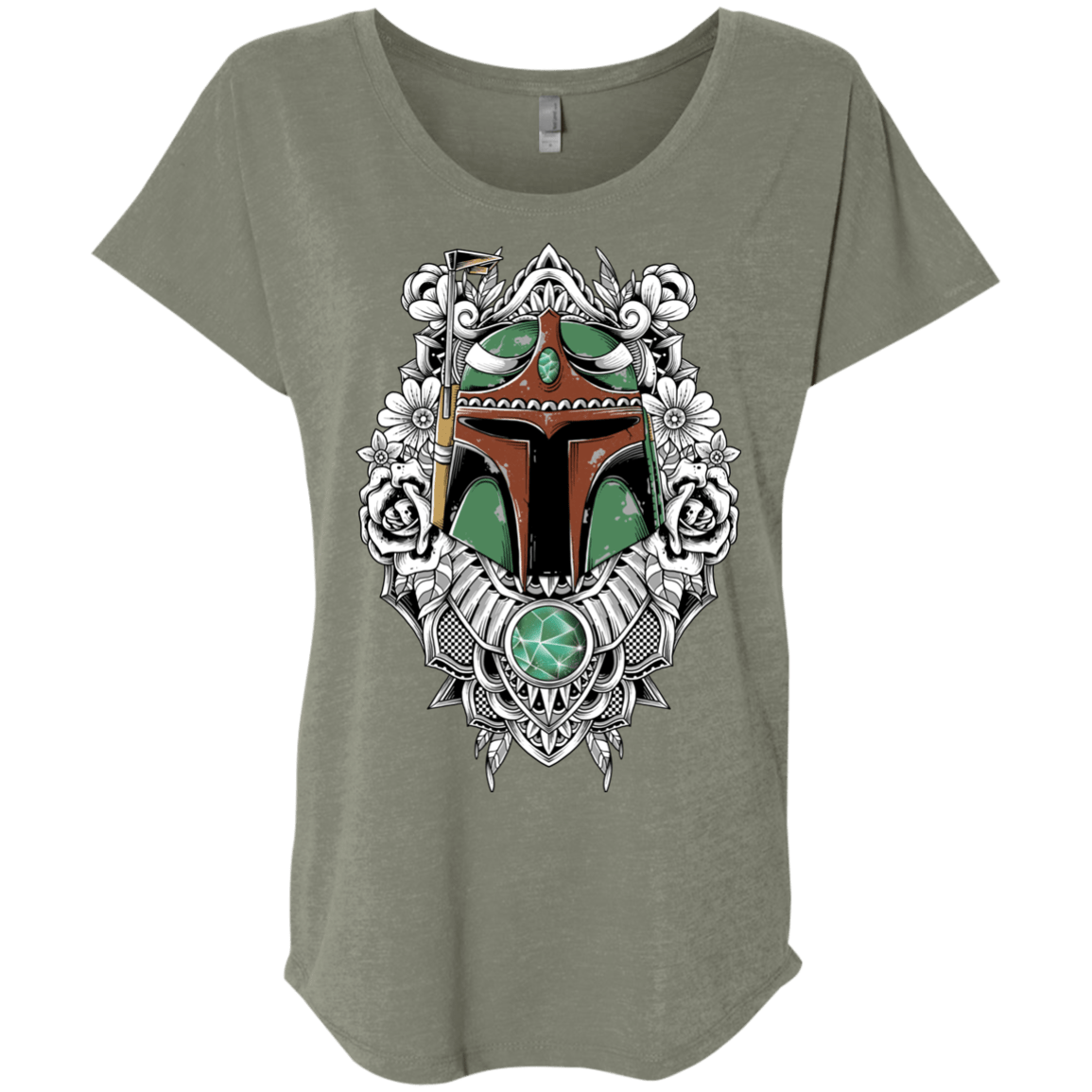 T-Shirts Venetian Grey / X-Small Mandalorian Warrior Triblend Dolman Sleeve