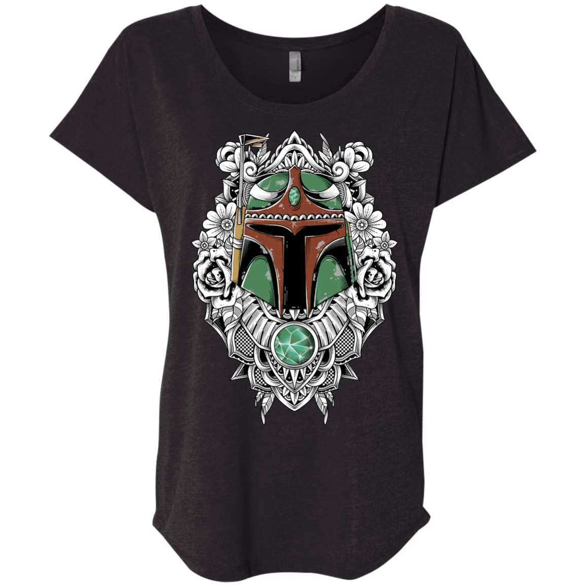 T-Shirts Vintage Black / X-Small Mandalorian Warrior Triblend Dolman Sleeve