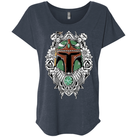 T-Shirts Vintage Navy / X-Small Mandalorian Warrior Triblend Dolman Sleeve