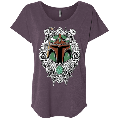 T-Shirts Vintage Purple / X-Small Mandalorian Warrior Triblend Dolman Sleeve