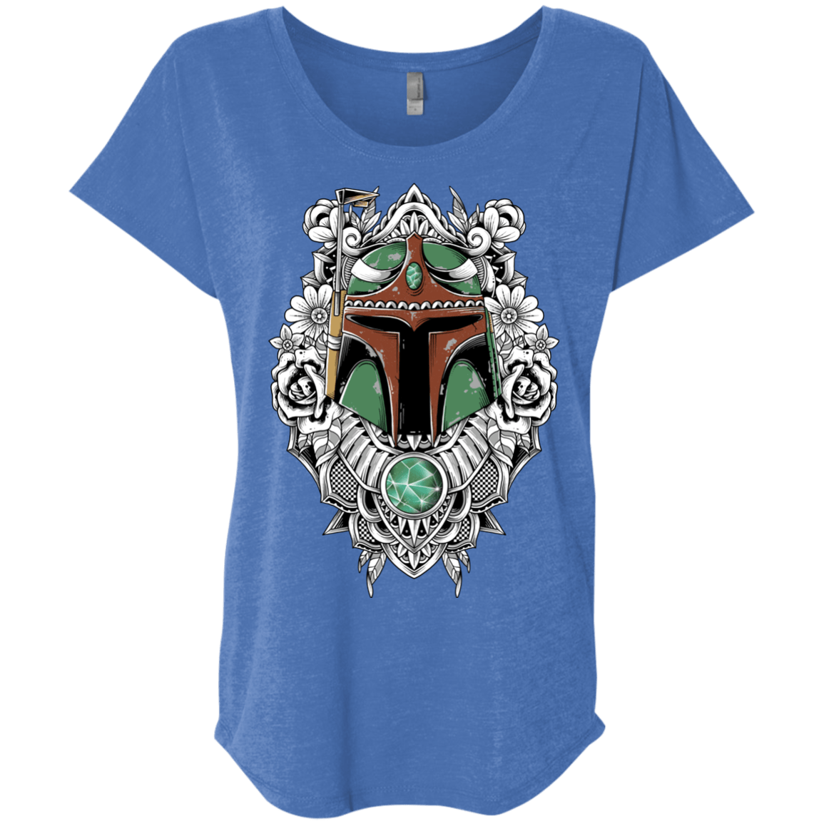 T-Shirts Vintage Royal / X-Small Mandalorian Warrior Triblend Dolman Sleeve