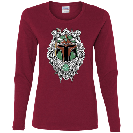 T-Shirts Cardinal / S Mandalorian Warrior Women's Long Sleeve T-Shirt