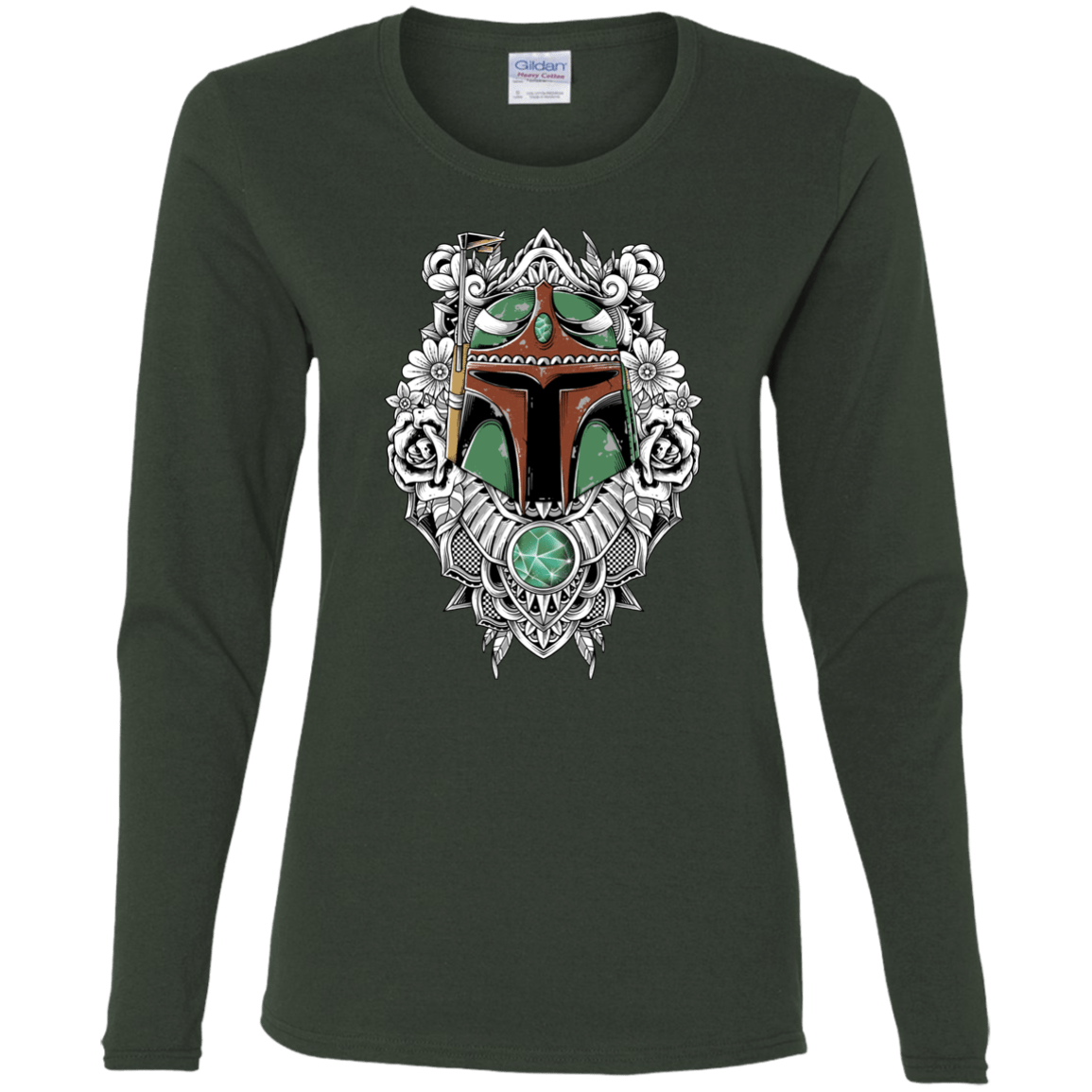 T-Shirts Forest / S Mandalorian Warrior Women's Long Sleeve T-Shirt