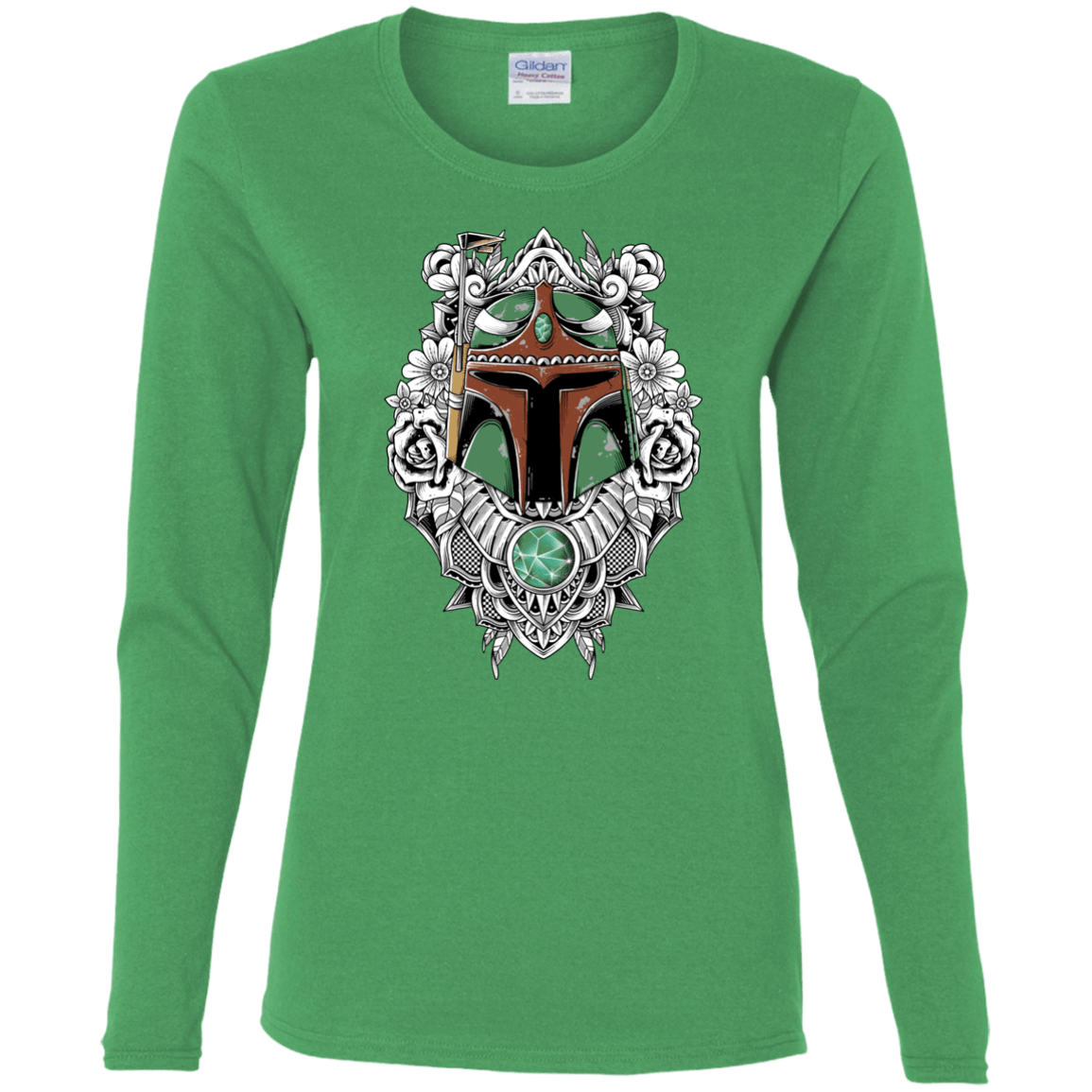 T-Shirts Irish Green / S Mandalorian Warrior Women's Long Sleeve T-Shirt