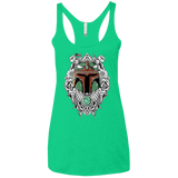 T-Shirts Envy / X-Small Mandalorian Warrior Women's Triblend Racerback Tank