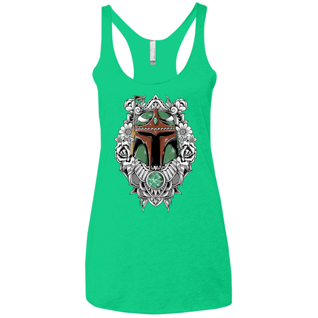 T-Shirts Envy / X-Small Mandalorian Warrior Women's Triblend Racerback Tank