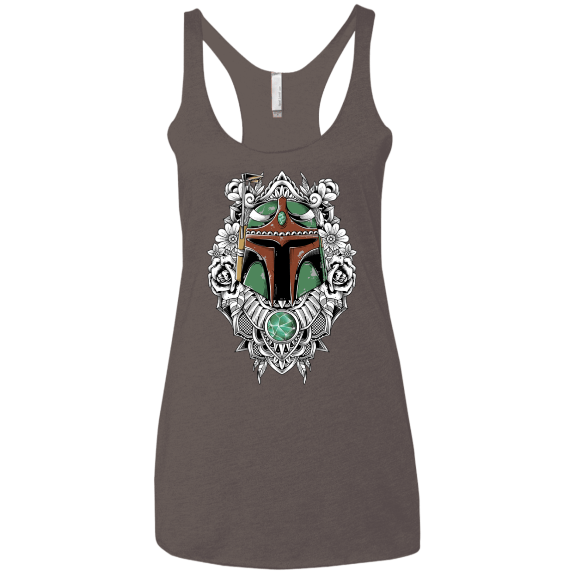 T-Shirts Macchiato / X-Small Mandalorian Warrior Women's Triblend Racerback Tank