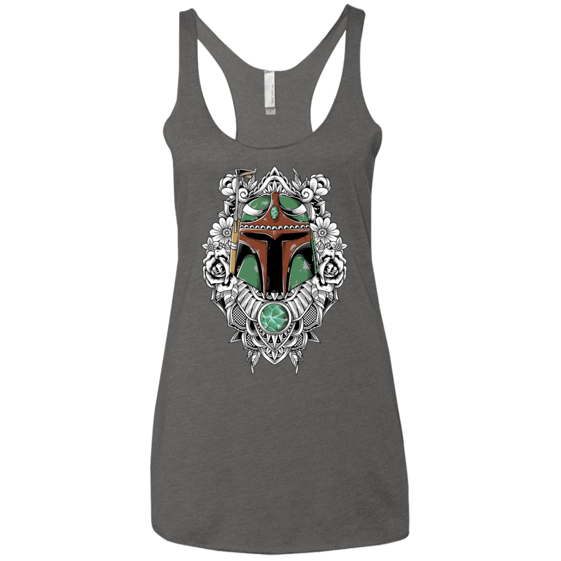 T-Shirts Premium Heather / X-Small Mandalorian Warrior Women's Triblend Racerback Tank