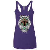 T-Shirts Purple Rush / X-Small Mandalorian Warrior Women's Triblend Racerback Tank