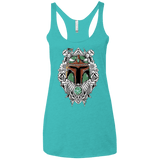 T-Shirts Tahiti Blue / X-Small Mandalorian Warrior Women's Triblend Racerback Tank