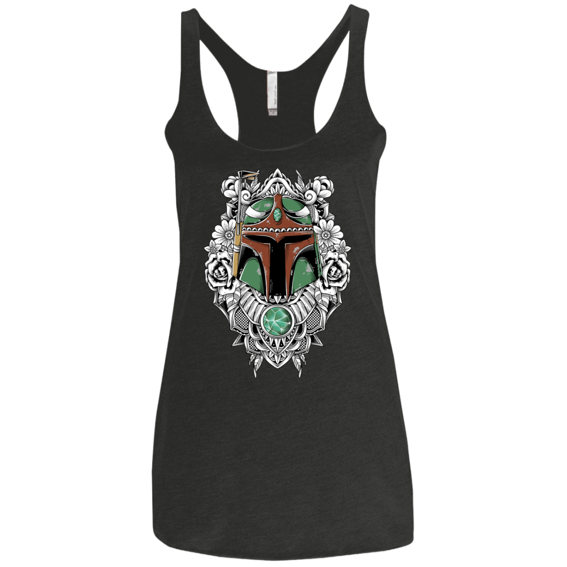 T-Shirts Vintage Black / X-Small Mandalorian Warrior Women's Triblend Racerback Tank
