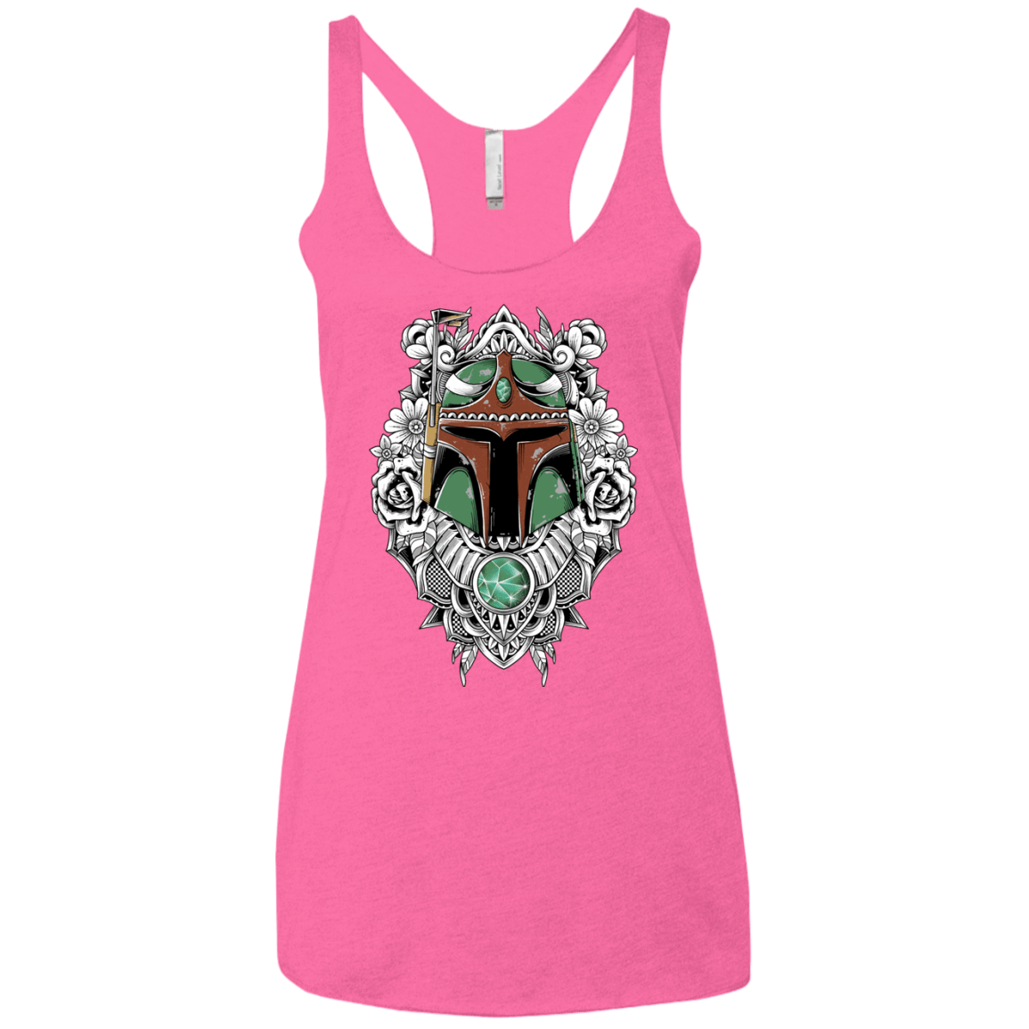 T-Shirts Vintage Pink / X-Small Mandalorian Warrior Women's Triblend Racerback Tank