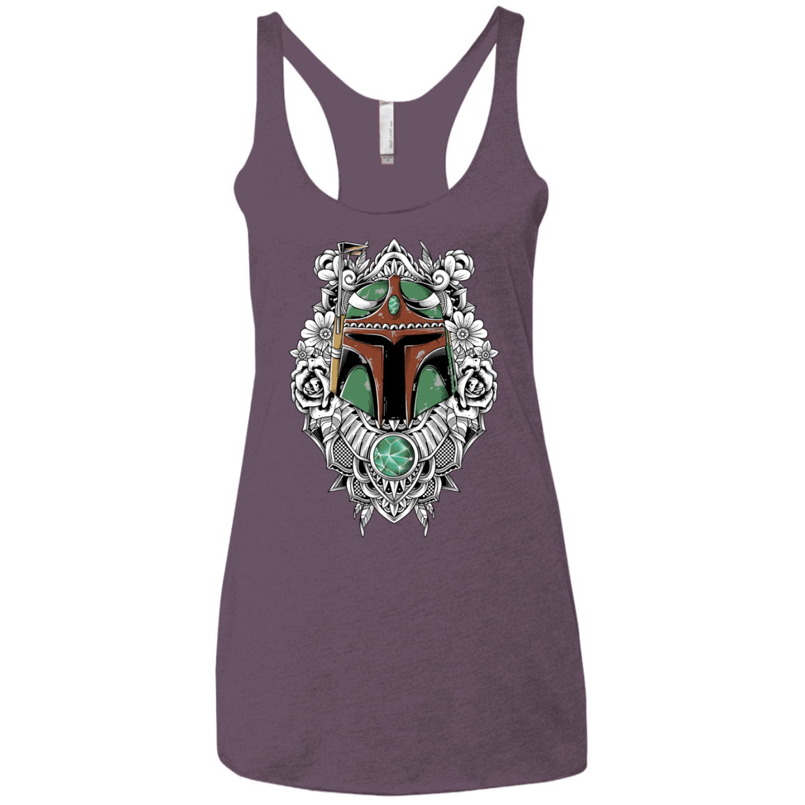 T-Shirts Vintage Purple / X-Small Mandalorian Warrior Women's Triblend Racerback Tank