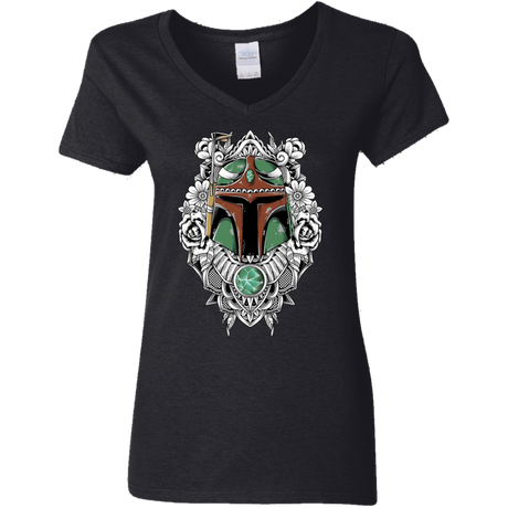 T-Shirts Black / S Mandalorian Warrior Women's V-Neck T-Shirt