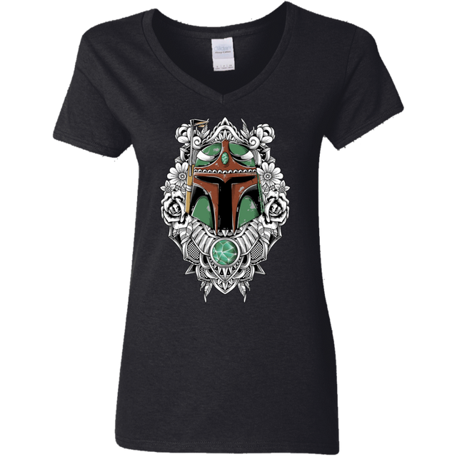 T-Shirts Black / S Mandalorian Warrior Women's V-Neck T-Shirt