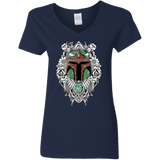 T-Shirts Navy / S Mandalorian Warrior Women's V-Neck T-Shirt