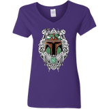 T-Shirts Purple / S Mandalorian Warrior Women's V-Neck T-Shirt