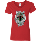 T-Shirts Red / S Mandalorian Warrior Women's V-Neck T-Shirt