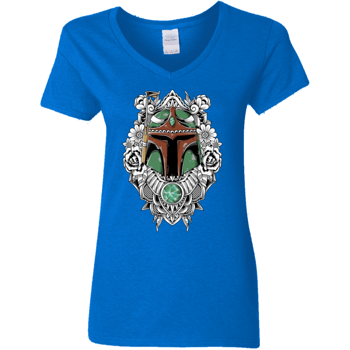 T-Shirts Royal / S Mandalorian Warrior Women's V-Neck T-Shirt