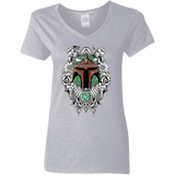 T-Shirts Sport Grey / S Mandalorian Warrior Women's V-Neck T-Shirt