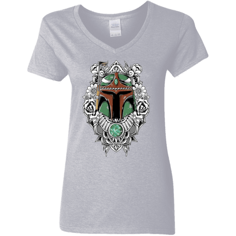 T-Shirts Sport Grey / S Mandalorian Warrior Women's V-Neck T-Shirt