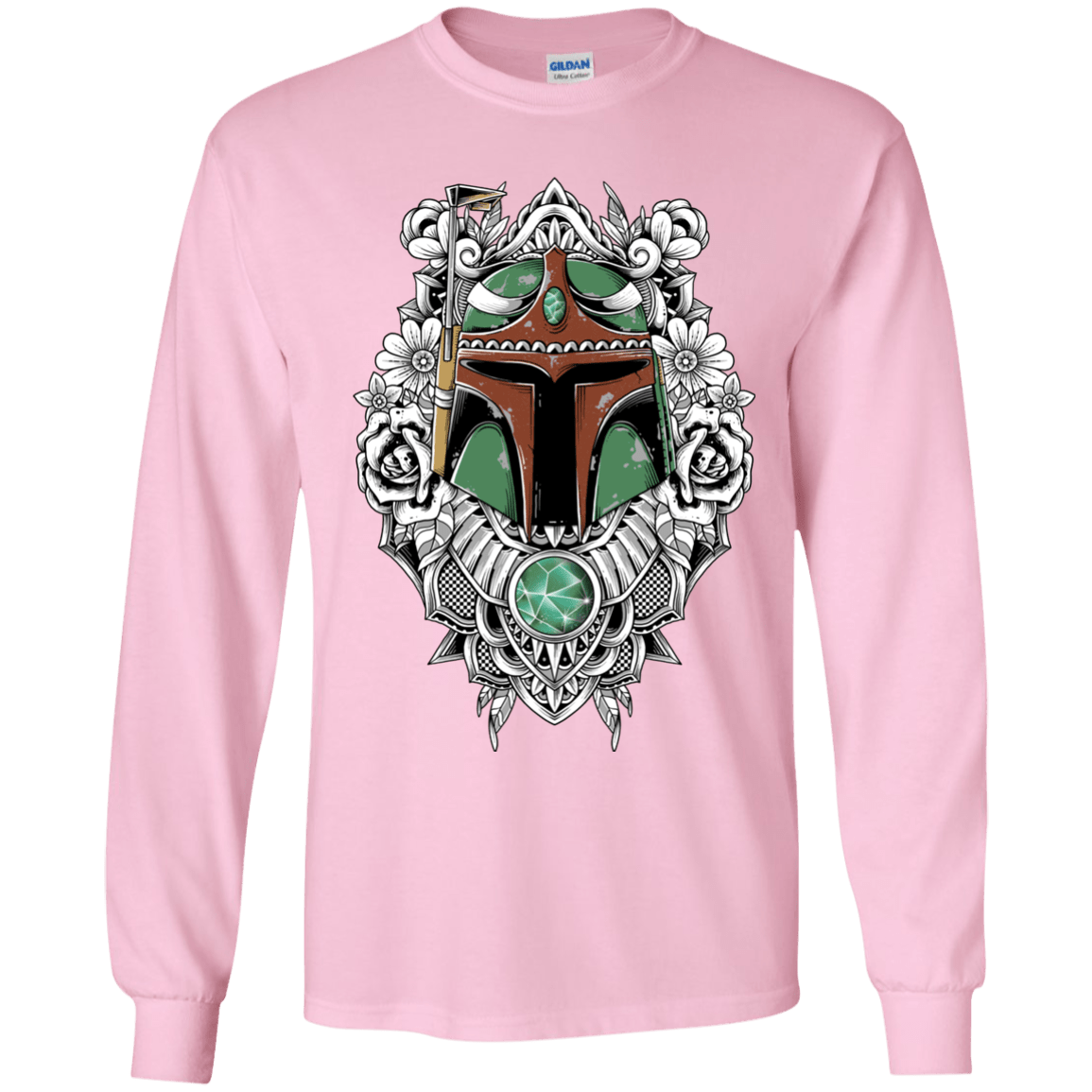 T-Shirts Light Pink / YS Mandalorian Warrior Youth Long Sleeve T-Shirt