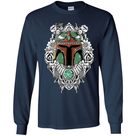 T-Shirts Navy / YS Mandalorian Warrior Youth Long Sleeve T-Shirt