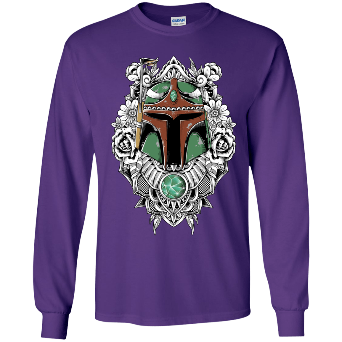 T-Shirts Purple / YS Mandalorian Warrior Youth Long Sleeve T-Shirt
