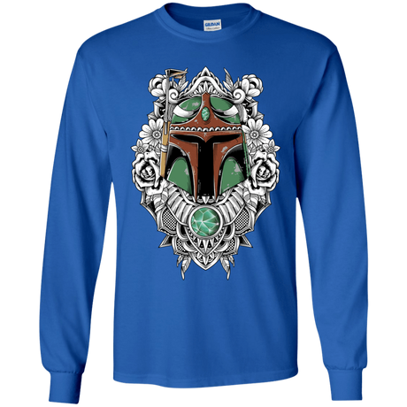 T-Shirts Royal / YS Mandalorian Warrior Youth Long Sleeve T-Shirt