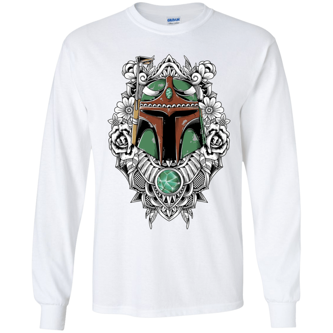 T-Shirts White / YS Mandalorian Warrior Youth Long Sleeve T-Shirt