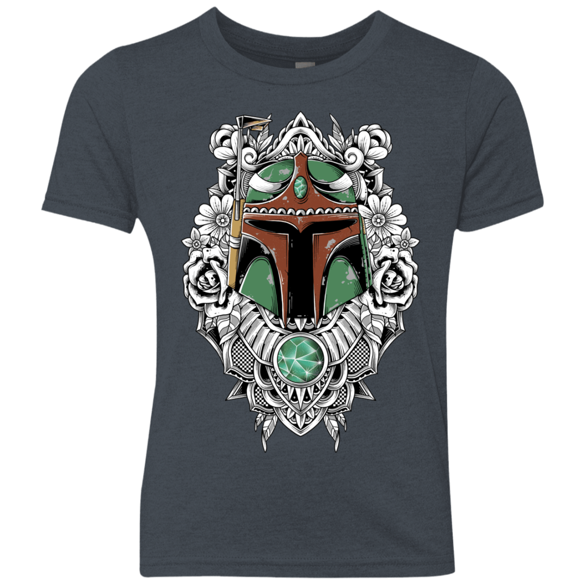 T-Shirts Vintage Navy / YXS Mandalorian Warrior Youth Triblend T-Shirt