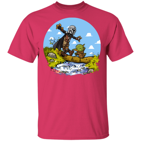 T-Shirts Heliconia / S Mandalorian Yoda Calvin Circle T-Shirt