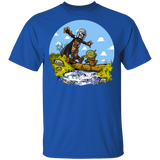 T-Shirts Royal / S Mandalorian Yoda Calvin Circle T-Shirt