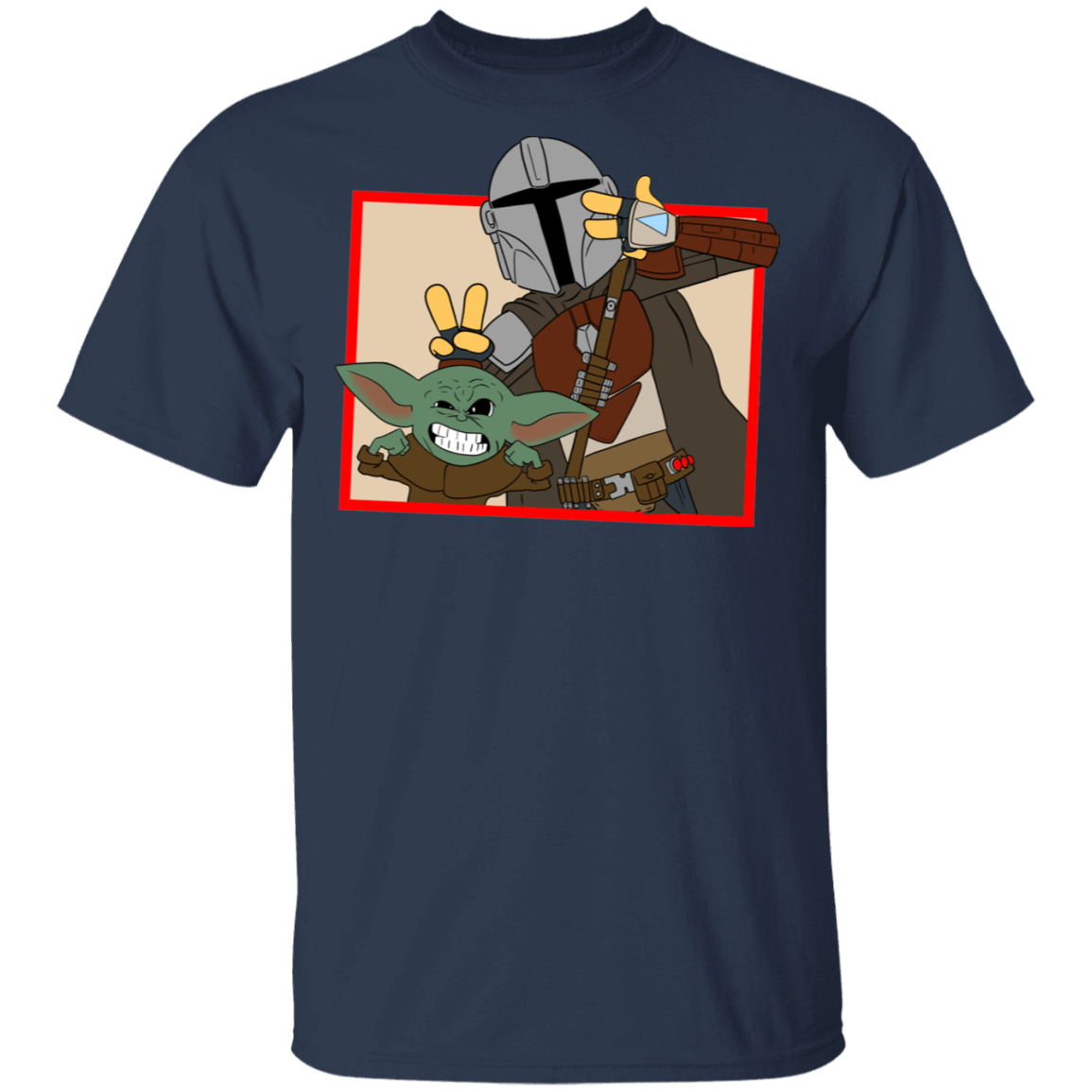 T-Shirts Navy / S Mando And Baby T-Shirt