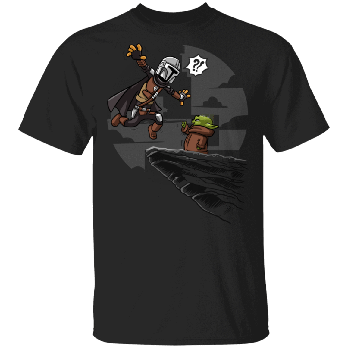T-Shirts Black / S Mando Baby Yoda King Powers T-Shirt