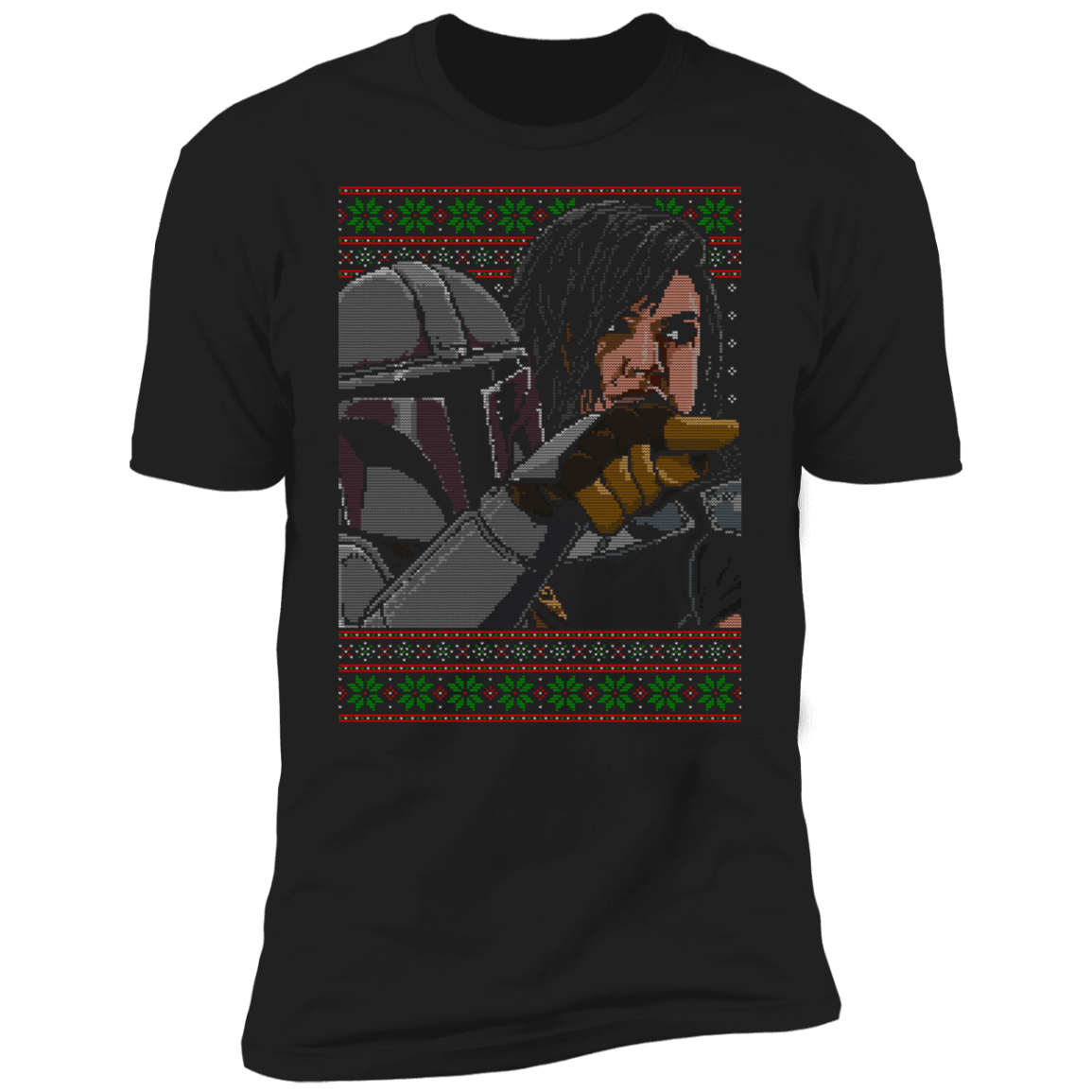 T-Shirts Black / X-Small Mando Yelling Meme Ugly Sweater Men's Premium T-Shirt