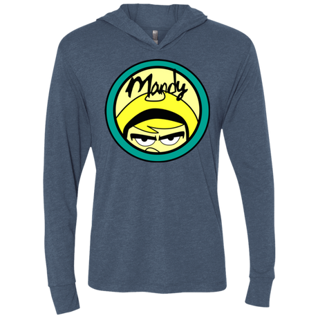 T-Shirts Indigo / X-Small Mandy Triblend Long Sleeve Hoodie Tee