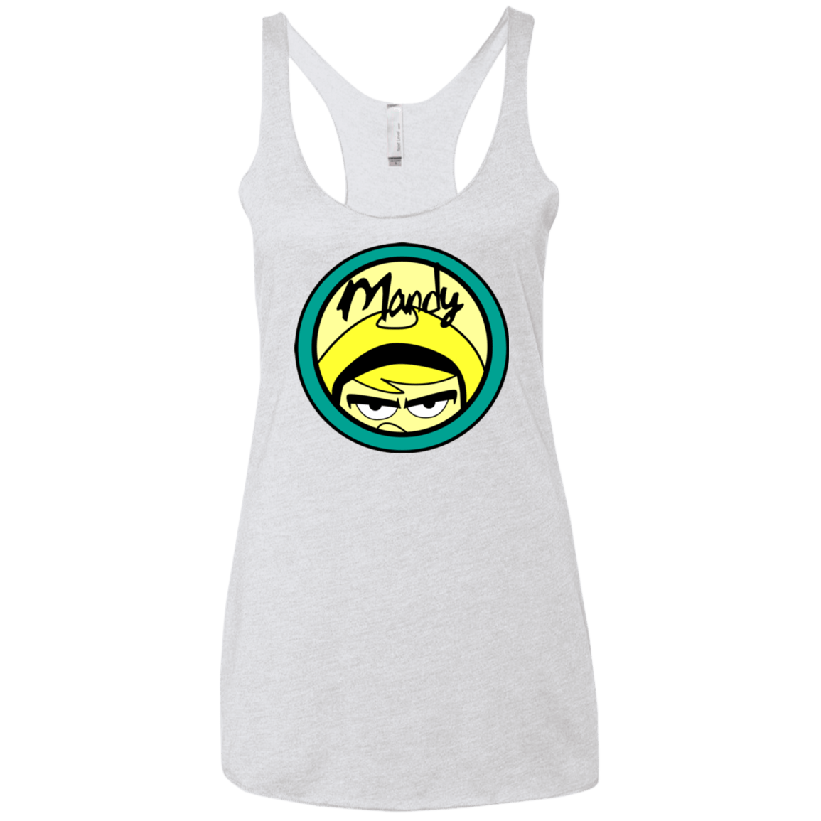 T-Shirts Heather White / X-Small Mandy Women's Triblend Racerback Tank