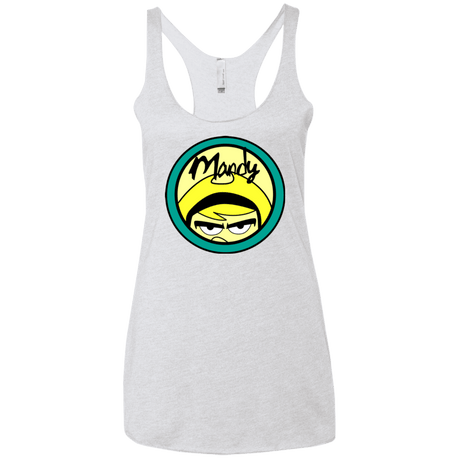 T-Shirts Heather White / X-Small Mandy Women's Triblend Racerback Tank