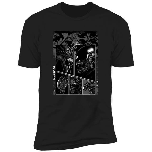T-Shirts Black / X-Small Manga Alien Men's Premium T-Shirt