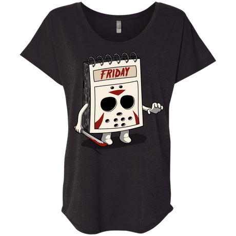 T-Shirts Vintage Black / X-Small Manic Friday Triblend Dolman Sleeve