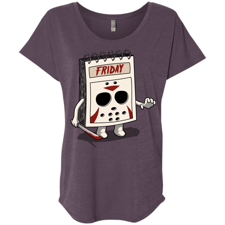 T-Shirts Vintage Purple / X-Small Manic Friday Triblend Dolman Sleeve